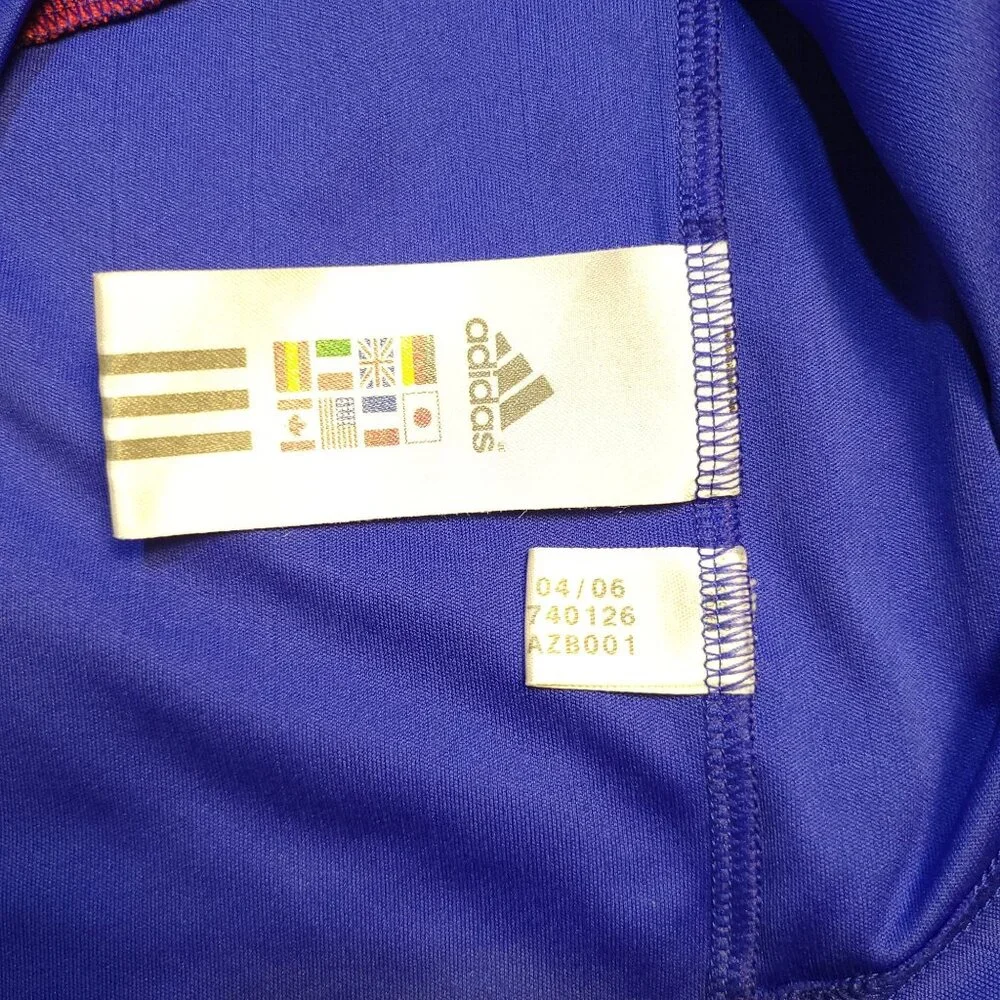 Zidane France 2006 WORLD CUP Home Soccer Jersey Shirt L SKU# 740126 AZB001 - Picture 6 of 8